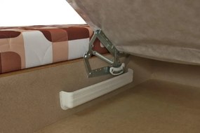 Polohovacia manželská posteľ Vilma, 200x160, hnedá vzor / hnedá (č.215 / 52)