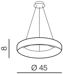 LED svietidlo Sovana 45 CCT čierne s diaľkovým ovládačom