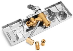 Sprchová súprava SOLO s policou a výtokom do vane - chrómová