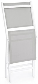 Biela kovová záhradná stolička Elin – Bizzotto