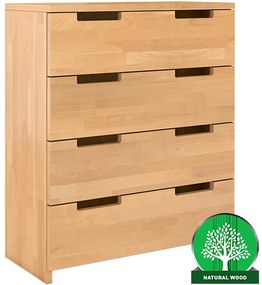 Komoda drevená buk 4s Skandica Spectrum Prirodzené