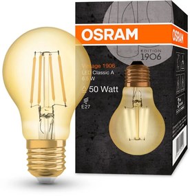 LED žiarovka E27 A60 6,5W = 55W 725lm 2400K Warm 360° OSRAM Vintage 1906