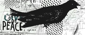 Obrázok - Street art - bird (120x50 cm)