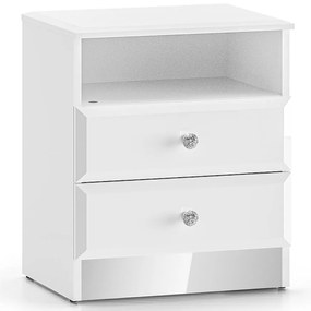 Nočný stolíkGlamour 04 Biela Lesk