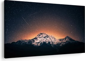 Obraz hviezdnej oblohy s horami (90x60 cm)