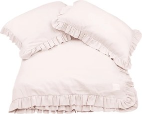 Posteľná bielizeň s volánom – púdrovo ružová Margaret od 140x200 cm 140x200 cm