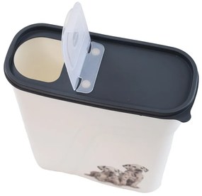 Biely plastový box na granule 4l