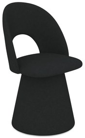 Čierne čalúnené jedálenské kreslo Kalo – Makamii
