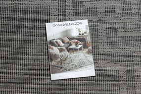 Šnúrkový koberec SIZAL PATIO 3071 Grécky rám, plocho tkaný, čierny