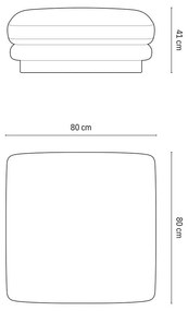 Svetlozelená zamatová podnožka Torino – Micadoni