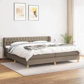 Boxspring posteľ s matracom sivohnedý 200x200 cm látka 3127073