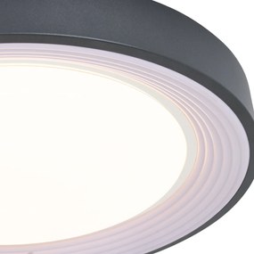 Moderné stropné svietidlo sivé s bielou farbou 48 cm vrátane LED stmievateľné - Kanton