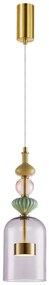 Závesné svietidlo Arte, 1x viacfarebné sklenené tienidlo, g