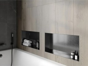 Mexen X-Wall-NR, polica na zapustenie bez príruby 60 x 30 cm, grafitová matná - 19E1603010