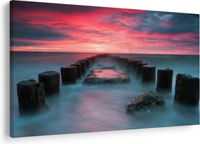 Obraz - Skaly v mori (90x60 cm)