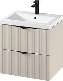 Cersanit Tirso, závesná umývadlová skrinka 594x447x572 mm + keramické umývadlo, béžová matná, S801-541