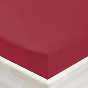 Jersey napínacie prestieradlo JR-010 Vínové 200 x 200 - výška 20 cm