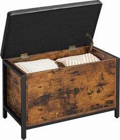 VASAGLE Multifunkčná truhlica v industriálnom štýle LSC80BX