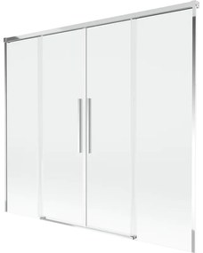 Mexen Rox, 2-krídlová posuvná vaňová zástena 180 x 150 cm, 8mm číre sklo, chrómový profil, 8C9-180-002-01-00
