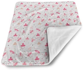 Sablio Deka pre bábätko Ružové cumlíky - 90x120 cm
