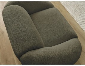 Zelené kreslo z textílie bouclé Tina – Bobochic Paris