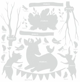 Gario Detská nálepka na stenu Lesné zvieratká Boho Rozmery: XL