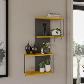 Fali polc Destan - Yellow