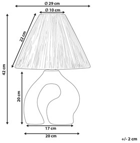 Keramická stolná lampa biela BARBAS  Beliani