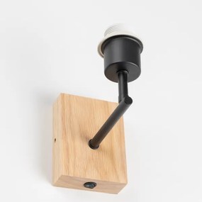 Brilagi - Nástenné svietidlo BOBO WOOD 1xE27/25W/230V dub/čierna/ružová
