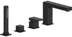 Mexen CUBE - vaňová batéria 4-otvorová, čierna, 72932-70