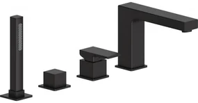 Mexen CUBE - vaňová batéria 4-otvorová, čierna, 72932-70