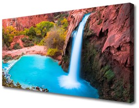 Obraz na plátne Vodopád hory príroda 100x50 cm