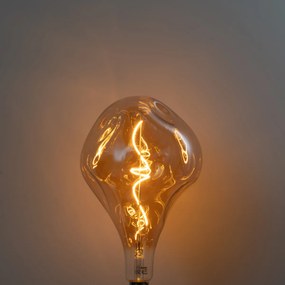 E27 Stmievateľná LED žiarovka so špirálovým vláknom PS160 jantárová 6W 340 lm 1800K