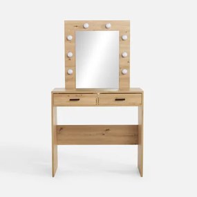 Toaletný stolík s osvetlením EMMA dub artisan