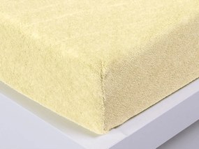 XPOSE® Froté plachta Exclusive - vanilková 200x220 cm