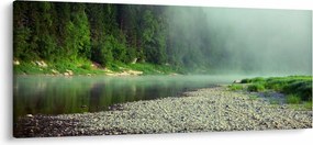 Obraz - Rieka pri lese (120x50 cm)