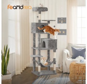 FEANDREA Škrabadlo pre mačky, strom 191 cm sivé