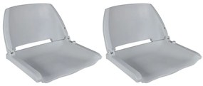 Lodné sedadlá 2 ks sklopné s operadlom bez vankúša sivé 41x51x48 cm