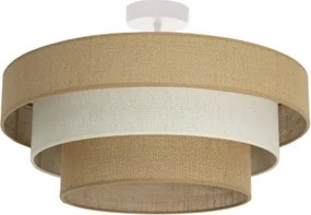 Prisadený luster WENTA 1xE27/60W/230V pr. 50 cm juta/krémová