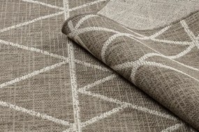 Koberec Šnúrkový SIZAL FLOORLUX 20508 taupe / champagne Trojuholníky