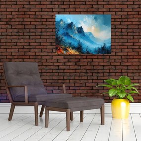 Obraz - Maľba hôr (70x50 cm)
