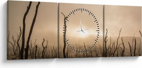 Obraz - Holé stromy (s hodinami) (90x30 cm)