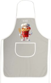 Kuchynská zástera Pasta EMI, sivá