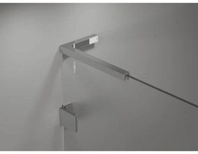 Mexen, Mexen Lunar L Otočné pravé sprchové dvere 125 cm, priehľadné, chróm - 834L-125-000-01-00-P