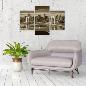 Obraz - Zlaté veľkomesto (90x60 cm)