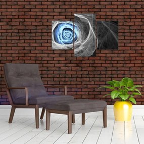 Obraz - Abstraktné ruže modrá (90x60 cm)