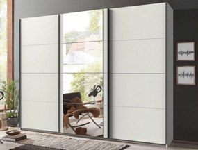 Šatníková skriňa Bern, šírka 270 cm/extra výška 236 cm, biela