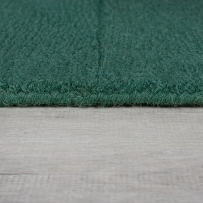Ručne tkaný vlnený koberec v petrolejovej farbe 120x170 cm Demi Check Ombre – Flair Rugs
