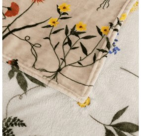 Mikroplyšová deka HERBÁŘ, béžová Rozmer: 200 x 220 cm