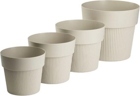 PLASTOVÝ KVETINÁČ SILVA LINE 16X14 CM BÉŽOVÁ